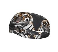 Fashion sports decorative sweatband YYHWHJDE Tiger at rest Pattern Headbands for men and women