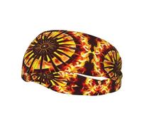 Fashion sports decorative sweatband YYHWHJDE Turning the flame Pattern Headbands for men and women