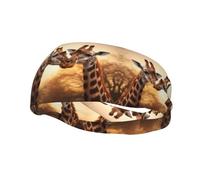 Fashion sports decorative sweatband YYHWHJDE Two giraffes Pattern Headbands for men and women