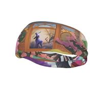 Fashion sports decorative sweatband YYHWHJDE Unicorn Fairy Tale Pattern Headbands for men and women