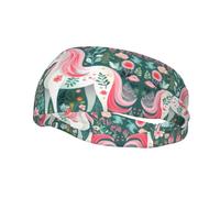 Fashion sports decorative sweatband YYHWHJDE Unicorn with pink hair Pattern Headbands for men and women