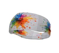 Fashion sports decorative sweatband YYHWHJDE watercolor and ink splash Pattern Headbands for men and women