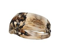 Fashion sports decorative sweatband YYHWHJDE Western Horse Pattern Headbands for men and women