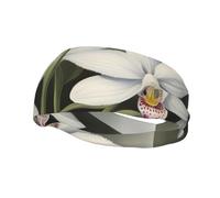 Fashion sports decorative sweatband YYHWHJDE White Bell orchid Pattern Headbands for men and women