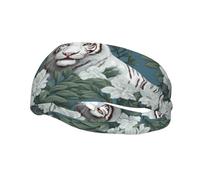Fashion sports decorative sweatband YYHWHJDE white tiger Pattern Headbands for men and women
