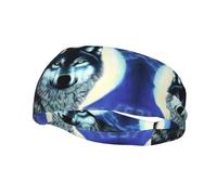 Fashion sports decorative sweatband YYHWHJDE wolf under moon Pattern Headbands for men and women