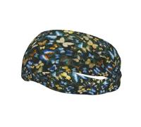 Fashion Sports Sweatband Whjshop Green Leaf Colorful Butterfly Prints Headbands Absorb Sweat For Men And Women