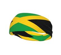Fashion Sports Sweatband Whjshop Jamaica Flag Prints Headbands Absorb Sweat For Men And Women