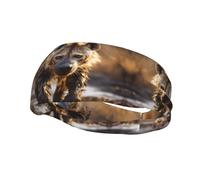 Fashion sports sweatband WHJSHOP Lone Hyena Printed Headbands Absorb sweat for men and women