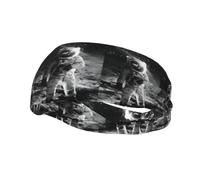 Fashion Sports Sweatband Whjshop Lunar Astronaut Prints Headbands Absorb Sweat For Men And Women