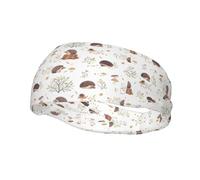 Fashion Sports Sweatband Whjshop Nature Lovely Hedgehog Lovers Prints Headbands Absorb Sweat For Men And Women