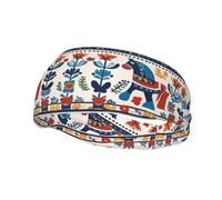 Fashion Sports Sweatband Whjshop Swedish Dala Horse Folk Prints Headbands Absorb Sweat For Men And Women