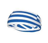 Fashion sports sweatband YUGTAEE Greek flag Picture Headbands Absorb sweat for men and women