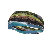 Fashion sports sweatband YUGTAEE Hawaii Beach Golf Course Picture Headbands Absorb sweat for men and women