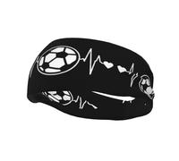 Fashion sports sweatband YUGTAEE I Love Soccer Picture Headbands Absorb sweat for men and women