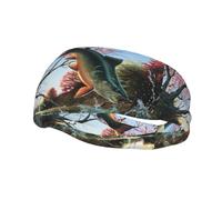 Fashion sports sweatband YUGTAEE Safflower Flying Fish Picture Headbands Absorb sweat for men and women