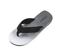Fashion Spring and Summer Men Flip Flops Flat Bottom Lightweight Non Slip Gradient Color Comfortable Indoor and Outdoor Beach for Indoor & Outdoor Holiday Summer Vocation (Black, 7.5)