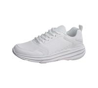 Fashion Spring and Summer Men Sports Shoes Flat Bottom Lightweight Mesh Breathable Comfortable Solid Color Features: Bathing Apes Shoes (White, 9)