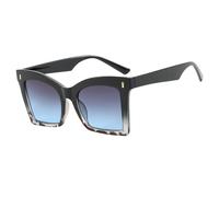 Fashion Square Large Frame Men And Women Sports Vacation Party Photo Shoot Sunglasses(Blue)
