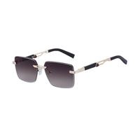 Fashion Square Sunglasses For Men Luxury Rimless Sunglasses Women Trendy Vintage Luxe Sun Glasses (C4,One Size)