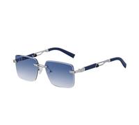 Fashion Square Sunglasses For Men Luxury Rimless Sunglasses Women Trendy Vintage Luxe Sun Glasses (C6,One Size)