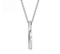 Fashion Stainless Steel Geometry Endless Mobius Pendant Necklace Women Men Minimalism Jewelry