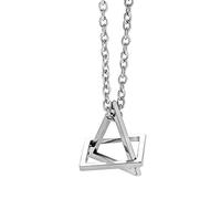 Fashion Stainless Steel Necklace Tide Ins Hip Hop Cold Wind Square Personality Design Necklace Men And Women Pendant Fashion processing