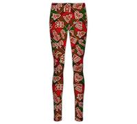 Fashion Star Kids Girls Christmas Leggings Ginger Bread Tree Stretchy Full Length Jeggings