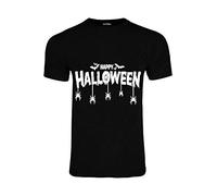 Fashion Star Unuisex Halloween Spider Web Crew Neck T Shirt Happy Halloween Black Small