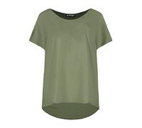 Fashion Star Womens Baggy Hilo V Neck Direct Sleeve Oversized Lagenlook T Shirt Top Plain Khaki M/L (UK 12/14)