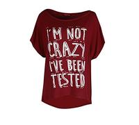 Fashion Star Womens Baggy Lagenlook Batwing Hilo Hem T-Shirt Wine M/L (UK 12/14)