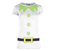 Fashion Star Womens Pudding Funny Boobs Novelty Xmas Tshirt Elf Costume White Plus Size (UK 20/22)