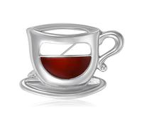 Fashion Statement Hollow Alloy Coffee Cup Brooch Lightweight Pin Elegant Badge Accessories for Clothing Bag Alloy Brooch