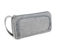 Fashion Stationery Side Pocket Pencil Case, Grey, 2 Compartments