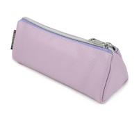 Fashion Stationery Small Pencil Case for Girls Women Thin Mini Slim Aesthetic Black Lilac Plain Pencil Cases for Teenagers Girl at Secondary School or Stocking Fillers at Christmas (Lilac)