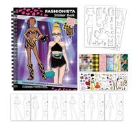 Fashion Sticker Book - Fashion Design Coloring Sticker Pad for Toddler,Interactive Educational Toys for Preschool Kids Teens Boys Girls Teachers Classroom Home Travel Playtime