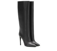Fashion Stiletto Heel Over The Knee Boots for Womens Sexy Pointed Toe Dress Thigh High Boots Elegant Slip-on Solid Color High Heel Long Boots Tall Boots,Black,11 UK