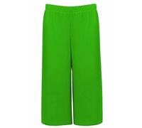 FASHION STOP Womens Ladies Plain 3/4 Length Short Palazzo Trousers Casual Wide Leg Culottes Pants Plus Sizes UK 8-26 Jade Green