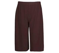 FASHION STOP Womens Ladies Plain 3/4 Length Short Palazzo Trousers Casual Wide Leg Culottes Pants Plus Sizes UK 8-26 Brown