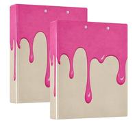 Fashion Street Graffiti Painting Beige 3.5cm Binder 3 Ring Binder with Storage Box 1/2 Pack of Binder Aesthetic Hard Cover