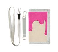 Fashion Street Graffiti Painting Peach Beige trifold wallet money clip for men for womens minimalistic casual fold wallets for men with lanyard billetera minimalista para hombre, Fashion street