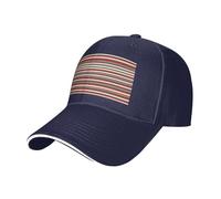 Fashion Striped Pint Trucker Hat Baseball Cap, Baseball Cap Adjustable Sun Hat Golf Hats, Adjustable Classic Cap Navy Blue