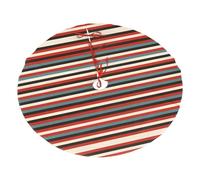 Fashion Striped Printing Christmas Tree Skirt,Xmas Trees Mat For Home Party Holiday Indoor Outdoor Festive Decorations