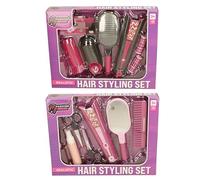 Fashion Studio Realistic Hair Styling Set, Kids Beauty Toy with Mirror and Styling Tools, Age 3+, Pink