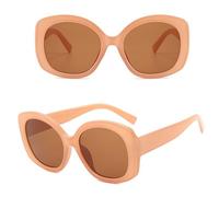 Fashion Style For Women's Sunglasses Vintage Retro Oval Shape Sun glasses Male Female UV Protection Sunglasses For Women,Tea Tea 2026