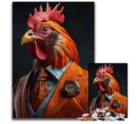Fashion Style Rooster Adult Jigsaw Puzzles 1000 Pieces Paper Jigsaw Puzzles Colorful Home DecorInteractive Family Game 1000 PCS(38x26cm)