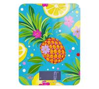 Fashion Summer Fruit Pineapple Lemon Blue Keto food scale for diet 11lb/0.18oz, 5kg/5g Easy Clean small weighing scale in grams with 4 unit for Dieting Cooking báscula para pesar alimentos