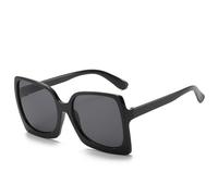 Fashion Sunglasses Large Frame Internet Sunglasses Shooting Sunglasses with Slim Face Black 143*146*62mm