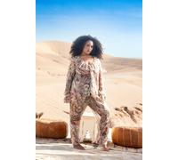 Fashion-Szn Curve Swirl Print Resort Trouser In Beige Beige 14