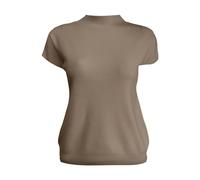 Fashion Tees for Women Summer Tops Shirts Women's Ice Silk Short Sleeve Sweater Small Turtle Collar Spring and Summer Casual Basic Knitted Slim Fit Pullover Women Swim Tee (Beige, M)